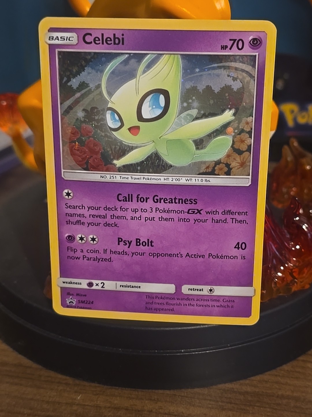 Pokémon TCG Celebi SM224 Cosmos Holo Sun & Moon Promo Card