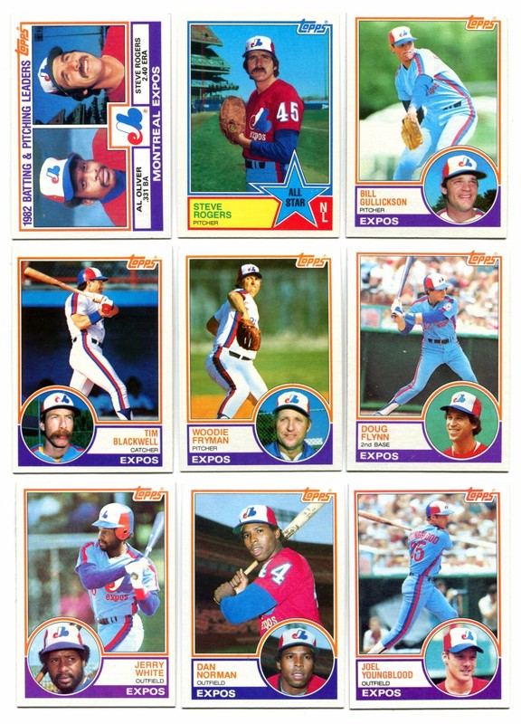 Lot Of (18) 1983 Topps Baseball Cards - Montreal Expos