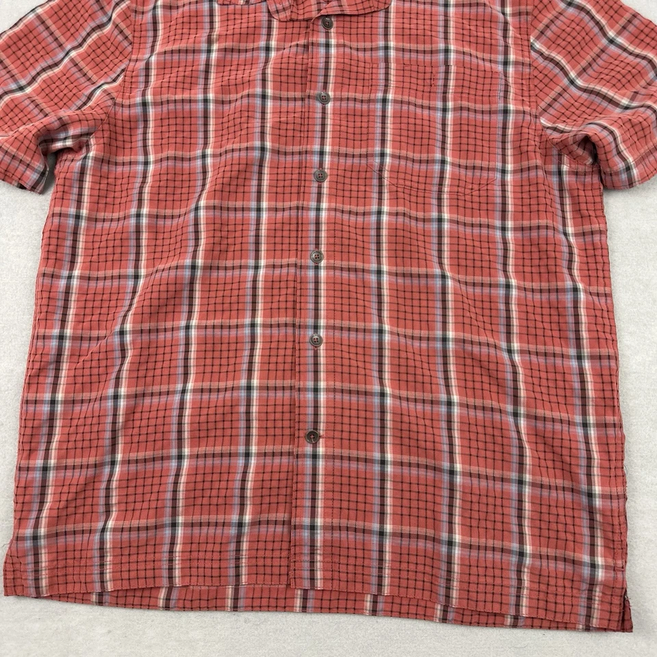 Camisa Royal Robbins Hombre Grande Rosa A Cuadros Abotonada Manga Corta Viaje Exterior L Foto 3 de 4