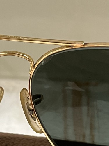 Ray Ban Bausch & Lomb USA Aviator tono oro verde grigio lenti G15 62-14 + custodia - Foto 5 di 22