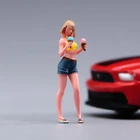 1/64 Girl Figure Model Resin Figurine Miniature Scene DIY Diorama Accessory