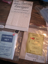 NEW-Regency Craft Lace Darning Net/BANJO CLOTH ZWEIGART JACQUARD LOT OF 3 PCS