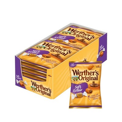 Werther's Original Soft Eclair 12 x 180 g Weiche Karamelltoffees mit Schokolade