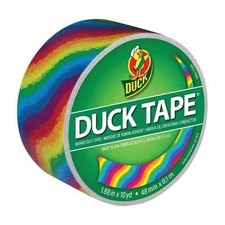 Duck Duct Tape Rainbow Print 1.88"X10 Yds School Office Home Shop Garage Crafts
