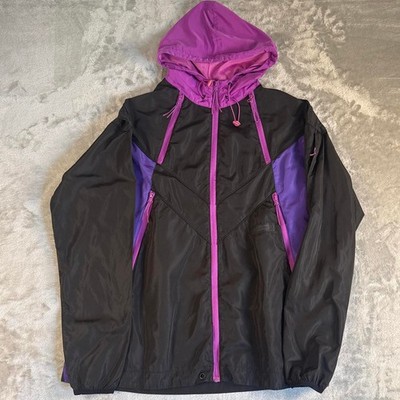Cookies Colorblock Windbreaker Jacket Black Purple Pink Hooded XL