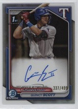 2024 Bowman Chrome Prospect Refractor 337/499 Quincy Scott #CPA-QS Auto a8r