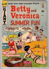 ARCHIE GIANT SERIES MAGAZINE #147 1967 NICE BIKINI CHEESECAKE COVER SILVER AGE!
