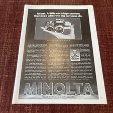 1977 Minolta 110 Zoom SLR 35 mm Camera Print Ad Original Vintage Nothing Like It
