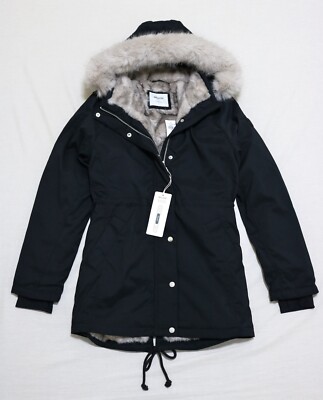 Hollister Women Faux Fur lined Cozy Parka Jacket size XS ,M ,L