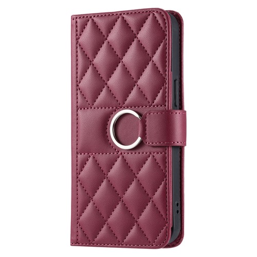 Grid Leather Card Wallet Phone Case For Samsung S25 S24 S23 S22 S21 S20 Ultra - Picture 15 of 17