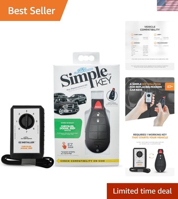 Simple Key, Key Fob and Key Programmer with Interchangeable 3 & 4 Button Keyp...