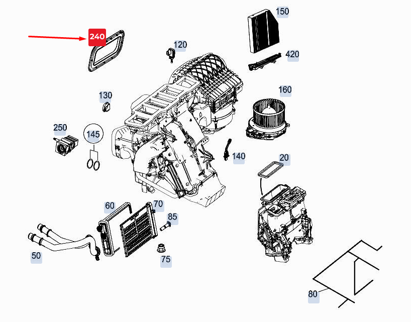 NOUVEAU CONDITIONNEUR DE CARTER MERCEDES-BENZ GLE W167