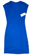 *NEW* Halston Women's Blue Sheath Mid-Length Hem Dress; $129.00; Size S