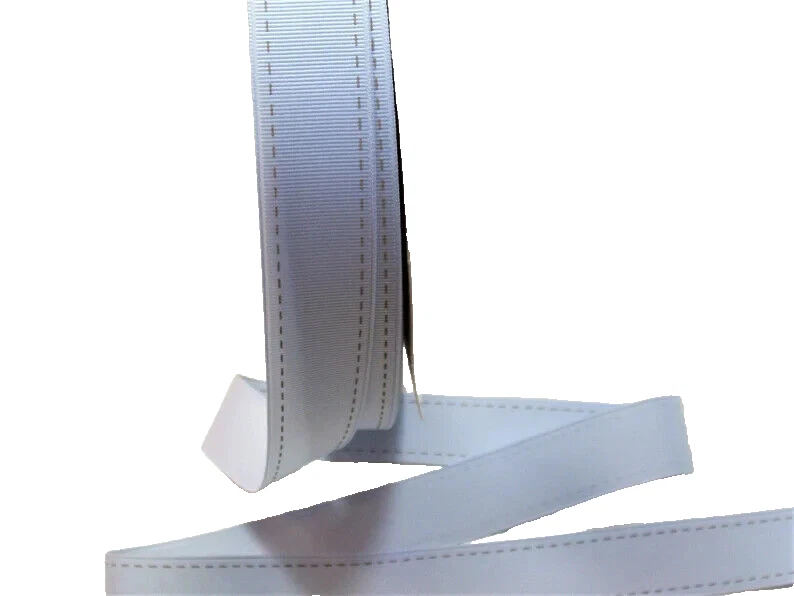 Light Blue Grosgrain Ribbon 1 inch wide x 10 yards Schiff Railroad Tracks B5 - Image 4 of 4