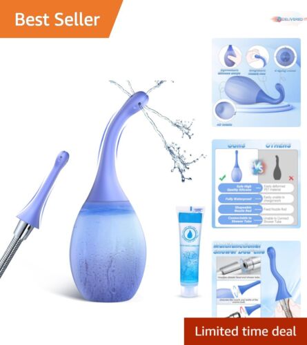Silicone Enema Douche Kit - Flexible Nozzles & Anti-Backflow Design