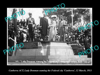 OLD LARGE HISTORIC PHOTO OF CANBERRA ACT NAMING OF THE FEDERAL CAPITAL c1913