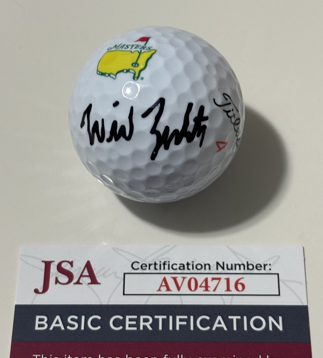 Will Zalatoris Autographed Signed 2025 MASTERS MASTERS GOLF BALL JSA COA AV04716 