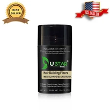 USTAR Keratin Hair Building Fibers One Bottle 12g/0.42oz Medium Blonde
