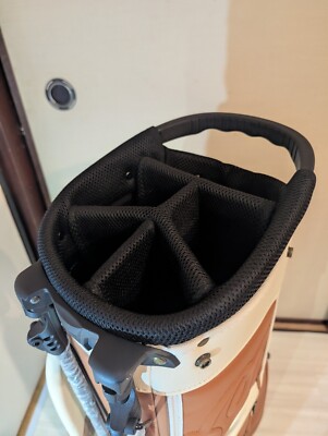 1DAY SHIP!] Malbon Golf Caddy Bag Stand Type Brown With 2 hood