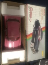 Vintage Auto De Luxe Friction Toy Car 1950 Pink Cadillac Sedan MF330 with Box