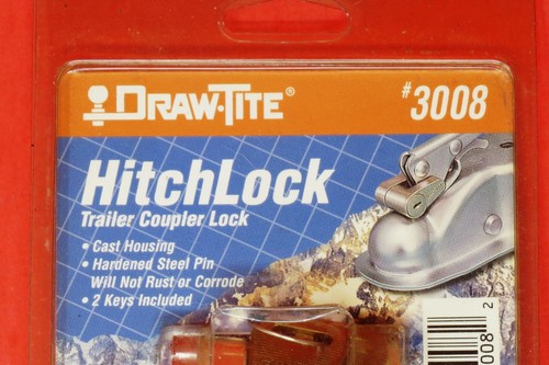 Set of 2 Draw Tite Trailer Coupler Hitch Locks 1/4" Pin 3/4" Span 2 Keys NOS - Bild 5 von 6