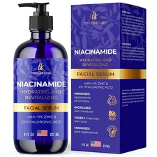 Niacinamide Serum 8Oz for Face 10% with Zinc 1% Vitamin B3 Brightening Serum
