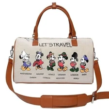 Disney Mickey Mouse Travel bag Canvas High-Quality Large Bag Shoulder & Handbag