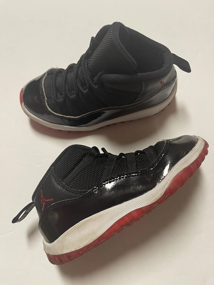 Air Jordan 11 Retro Playoffs Bred 2019 (TD) Toddler Size 10C 378040-061