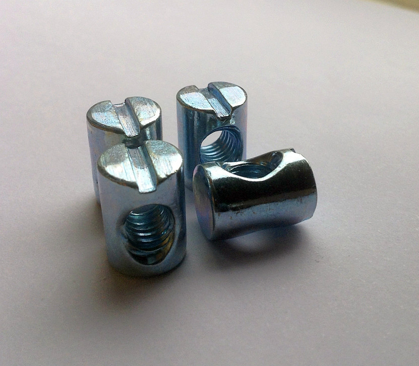 M6 FURNITURE JOINT CONNECTOR BOLTS 50mm &Cross Dowel Barrel Nuts 16mm