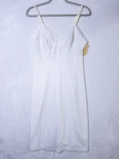 Wondermaid Vintage Slip Nightgown Union Made Style 02825 White Sz 34 NEW