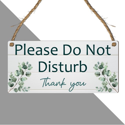 Please Do Not Disturb Sign Floral Wooden Plaque Door Office Spa Bedroom Gift - Picture 38 of 84