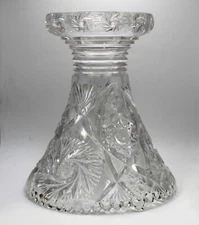 Cambridge Buzz Saw Near Cut No. 2699 Crystal Clear Glass EAPG Punch Bowl Base