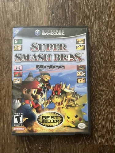 Super Smash Bros Melee (Nintendo GameCube, 2001) With Manual Great Condition CIB