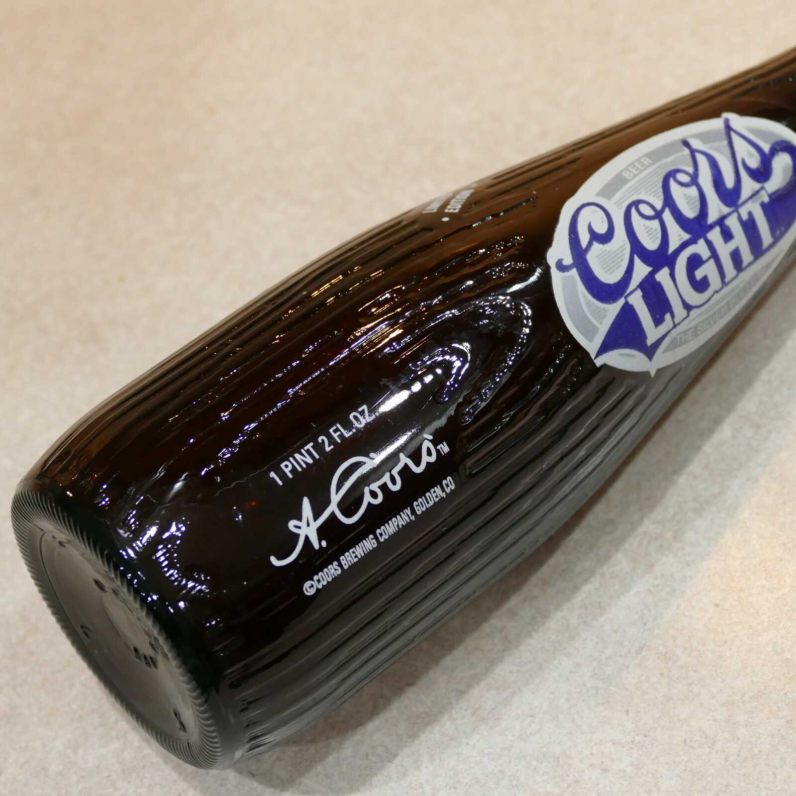 Vintage Limited Edition Coors Light Beer Baseball Bat Bottle 18oz