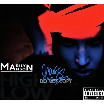 Marilyn Manson SIGNED reprint 12x12'' The High End of Low Album Autographed RP