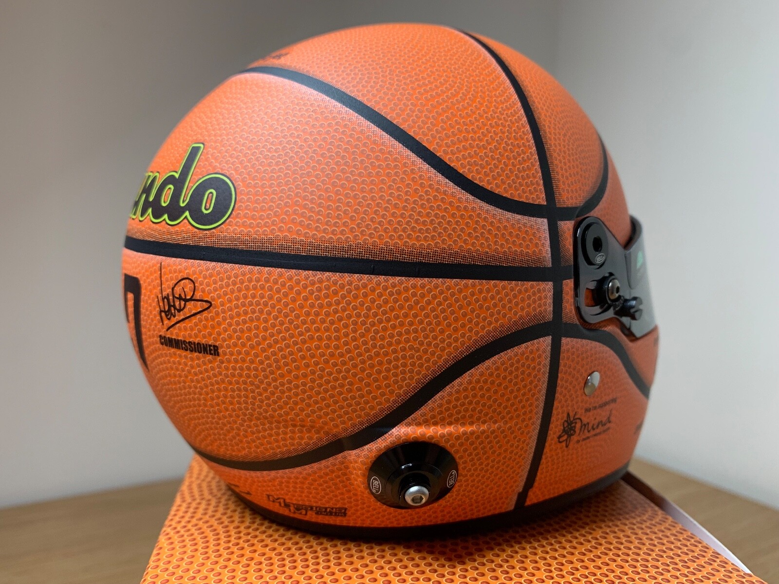 Lando Norris 12 Scale Mini HelmetMiami 2022 Basketball Helmet Replica