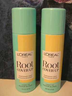 2x L'oreal Root Cover Up Temporary Gray Concealer  2 oz. Light to Medium Blonde