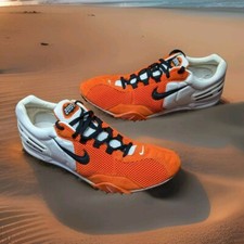 VTG Nike Zoom Shift Track Shoes Men  s Size 12 Rare Orange Blaze 2000 Spikes