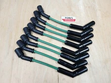 Ton's Black Ceramic LS Green Spark Plug Wire Set 45 Corvette Camaro GM Silverado