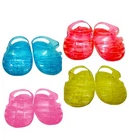 Pink Red Turquoise Yellow Jellies Sandals Shoes fit 18" American Girl Size Doll