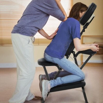 HOME-GARDEN-TRENDS Folding Massage Tattoo Chair Leather Pad Facial Therapy Beauty Adjustable Stool