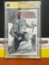New Avengers #1 CBCS ART Original Thor Sketch By Alessandro Micelli