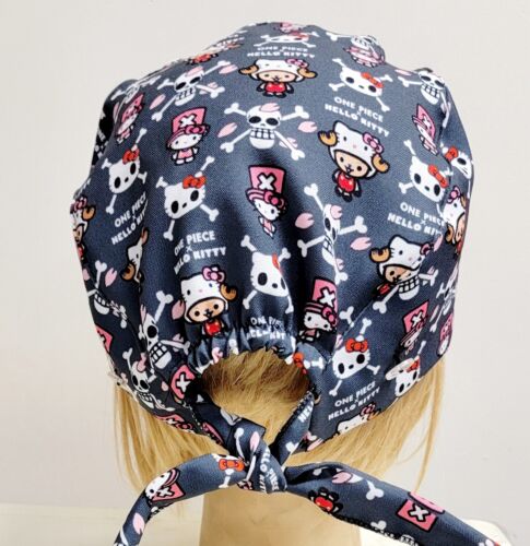 HELLO KITTY X ONE PIECE SMASHUP MEDICAL NURSE SCRUB CAP (2 SIZE SELECTION) - Picture 3 of 6