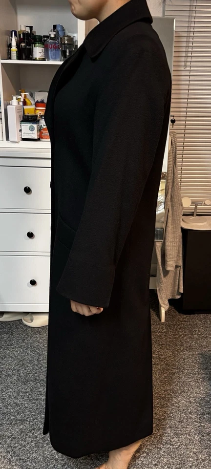 Auténtica gabardina larga Fleurette para mujer M o L 100% cachemir puro vintage  Foto 2 de 4