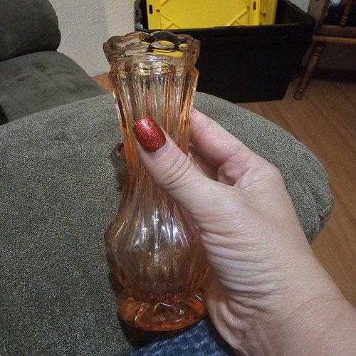 Pink Depression Glass Small Vase - Picture 2 of 2