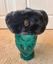 Vintage Ushanka Russian Army Winter Hat USSR Soviet Star Badge