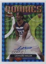2023 Topps Finest Rookie Blue Geometric Refractor 78/99 Leonard Miller Auto 1b30