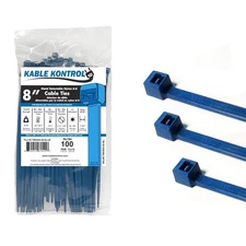 Metal Detectable Blue Zip Ties 100 Pcs 8 Inch 50 Lbs Tensile Strength Iron In