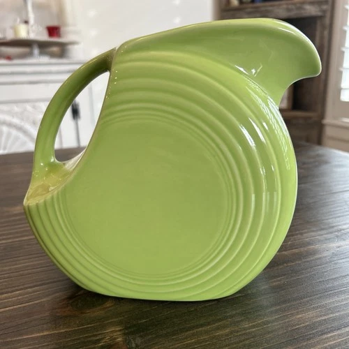 Homer Laughlin Fiesta Large Disc Pitcher In Chartreuse Retired