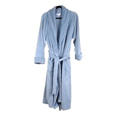 Carole Hochman Blue Plush Fleece Sherpa Intimates Loungewear Casual Home Robe